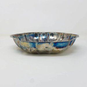 Vintage Scalloped Low Profile Silver Bowl International Silver Company
